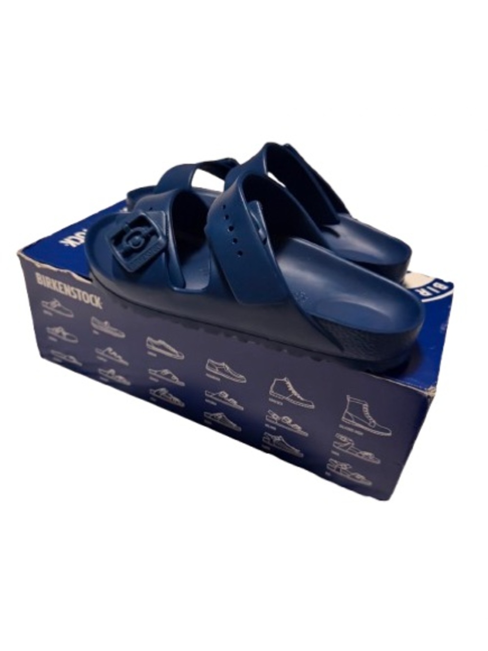 Birkenstock Kids Navy Blue EVA Buckle Slide Sandals
